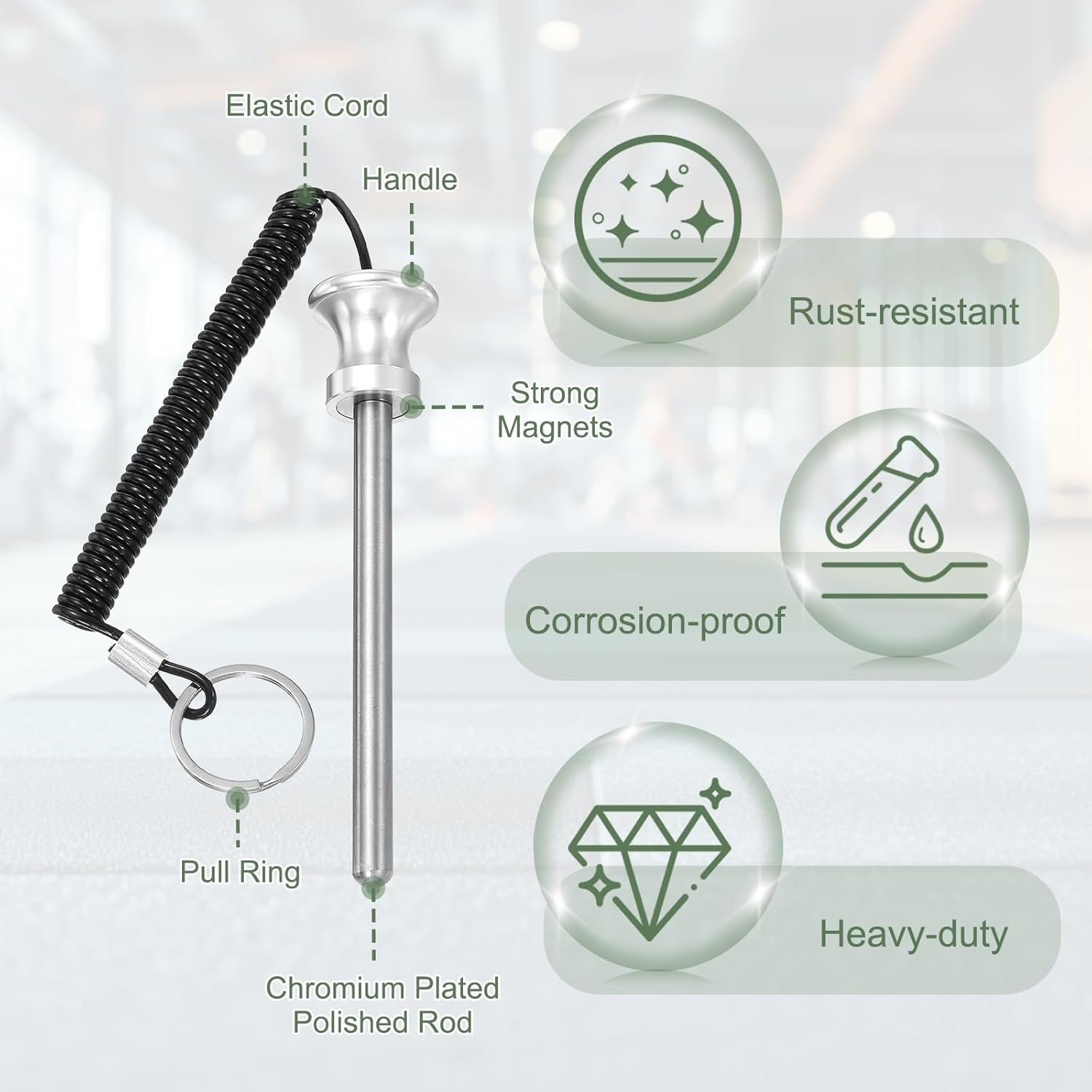 Weight Stack Pin, Weight Gym Pin Strength Training Equipment Replacement with Pull Rope for Home Gym Club