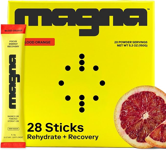 MAGNA Electrolytes Powder Drink Mix Bundle – Tea Lemonade & Blood Orange Flavors, 56 Servings | Hydration, Energy & Focus Support with Magnesium L-Threonate, Sodium, Potassium, Vitamin D, B6 & B12