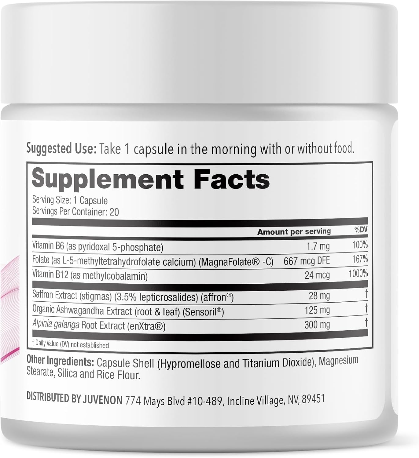 Juvenon Menopause Supplements for Women Mood Support, Hot Flashes Relief, Peri-Menopausal Support, Hormone Balance, Promote Calm, Energy, Clarity, Sleep, Natural Herbal Supplement, (30 Capsules)