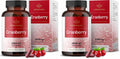 HERBAMAMA Cranberry Extract Capsules - 30,000mg Cranberry Powder for Urinary Tract Support - Vegan, Non-GMO Bladder Support Supplement, 100 Caps (Pack of 2)
