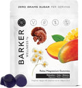 Barker Wellness Magnesium Relax Gummies | Advanced Stress & Muscle Tension Relief | Promotes Calm & Relaxation with Reishi Mushroom & Chamomile | Vegan, Sugar-Free, Tropical Mango | 60 Gummies