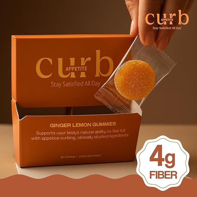 Suppressant Ginger Lemon Gummies | 30 Count (Pack of 1) | No Caffeine