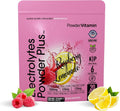 PowderVitamin Electrolytes Powder Plus (20 Servings) Raspberry Lemonade Electrolyte Powder Zero Calorie Keto,0 Sugar,No Maltodextrin,1000mg Potassium,120mg Calcium,120mg Magnesium, Pink Himalayan Salt