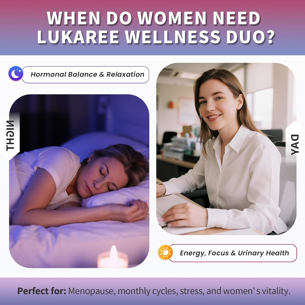 Evening Primrose Oil & Cranberry Wellness Duo – Supports Urinary Health, Hormonal Balance, Skin Health, Stress Relief, and Relaxation – Daytime Clarity & Nighttime Calm – 30-Day Supply