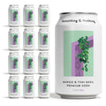 Something & Nothing Mango & Thai Basil Flavored Sparkling Water | Lightly Carbonated & Full of Flavor with Added Grape & Lemon Juice | Vegan & Low Calorie Premium Soda | 12 Fl Oz Cans (Pack of 12)