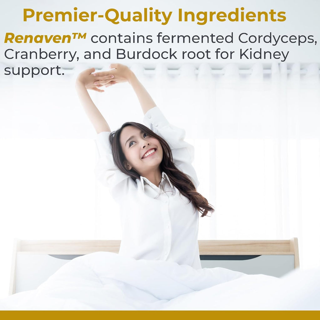 Premier Research Labs RenaVen - Premier Kidney Support for Kidney Cleanse Detox and Repair | Improve Kidney Function and Urinary Support with Fermented Cordyceps - 60 Plant-Source Capsules