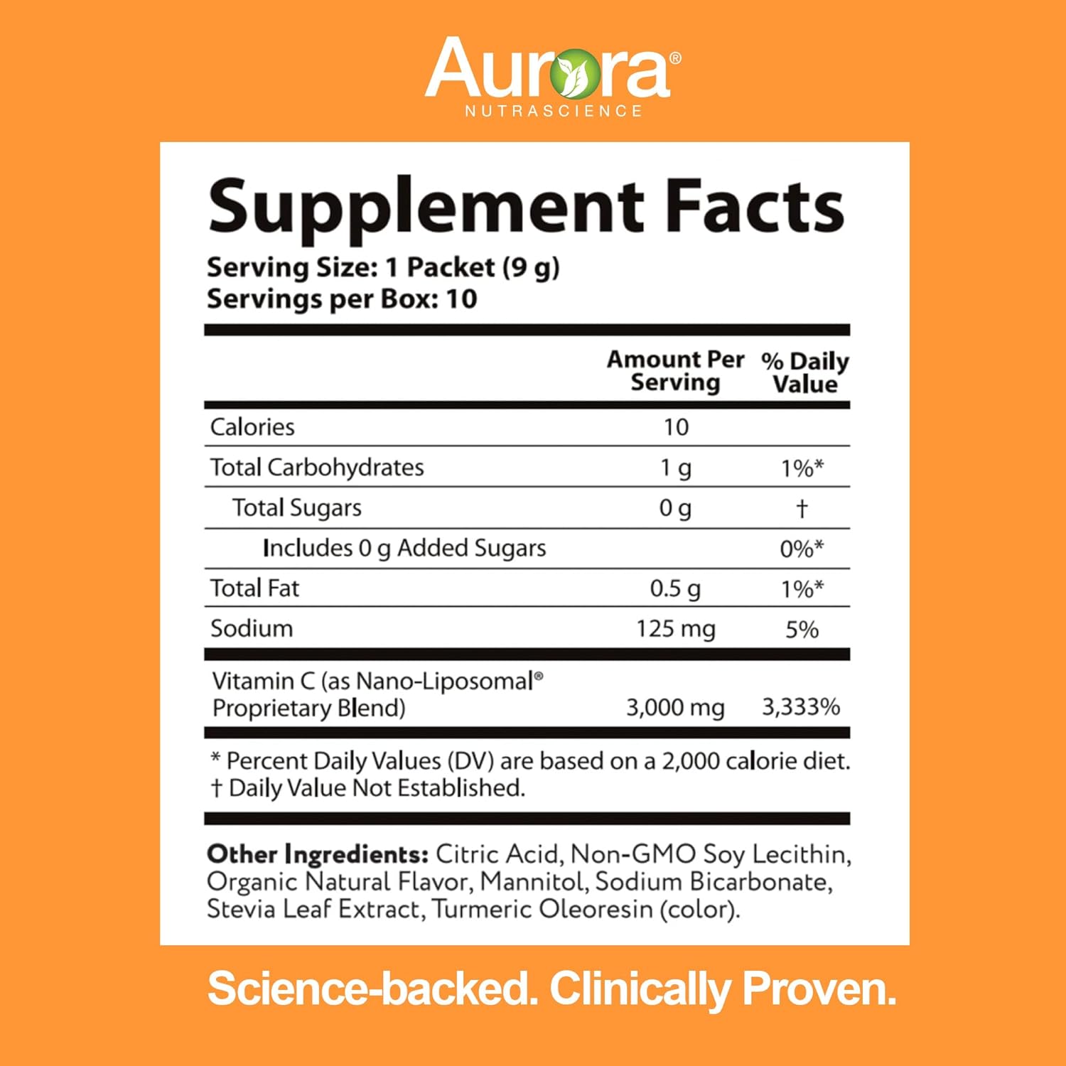 Aurora Nutrascience Micro-Pack Liposomal Vitamin C, Immune Support, 1,000 mg Per Serving, Gluten Free, Non-GMO, 30 Single Serve Packets, 21.7 oz