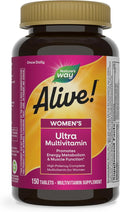 Nature's Way Alive! Women's Daily Ultra Multivitamin, High Potency Formula, Promotes Energy Metabolism and Muscle Function*, Women's Vitamins, Methylated Vitamin B12, 150 tablets