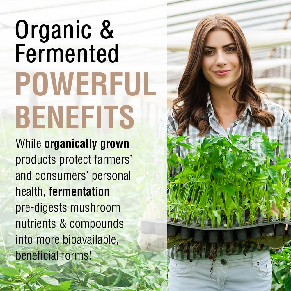 SOLARAY Organically Grown Fermented Mushroom Immune Complex 600 mg | Healthy Immune Function Support | 100 VegCaps