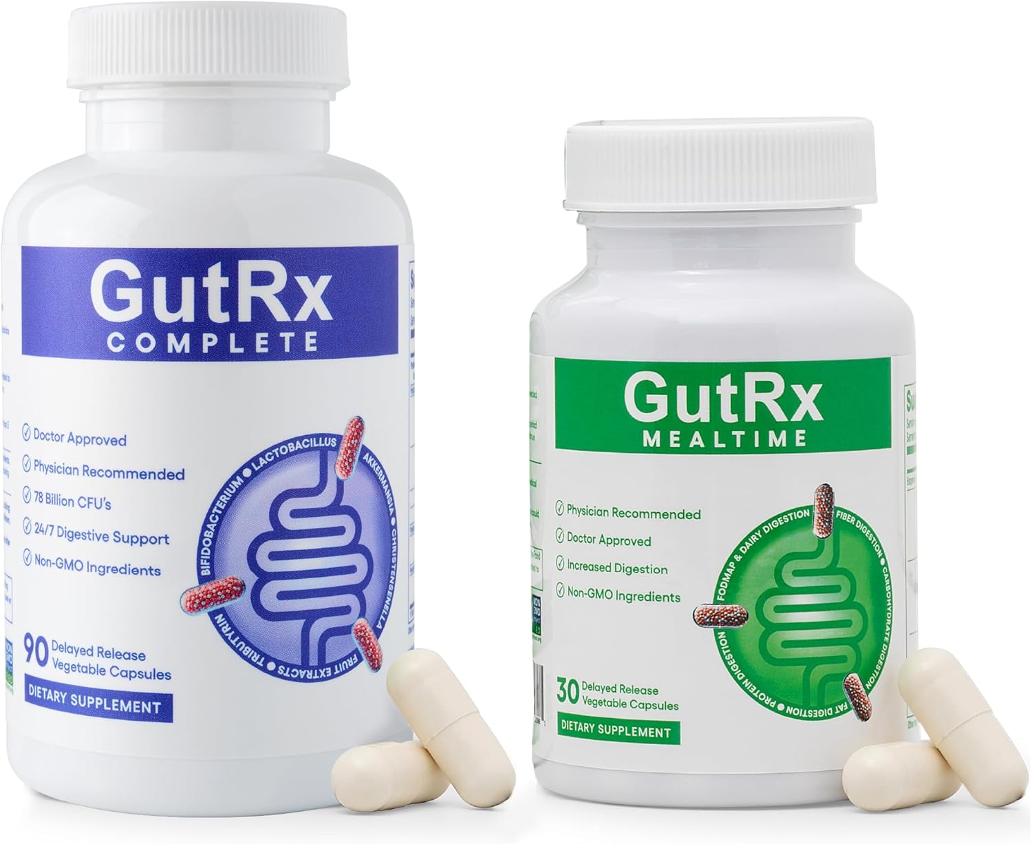 Complete Probiotic, Prebiotic, Postbiotic, GLP-1 Alternative with Akkermansia & Christensenella + Mealtime Digestive Enzymes Lactase, Lipase & Bromelain for FODMAP, Carb, Fat & Protein Breakdown
