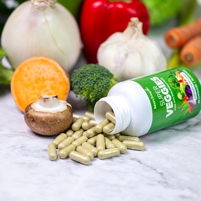 Fruits and Veggies Supplement - Nature Fruits and Vegetables Supplements - Vegan, Non GMO, Soy Free, Superfood Vitamins & Minerals Nutritional Balance - (Total 180 Capsules - Pack of 2) Made in USA