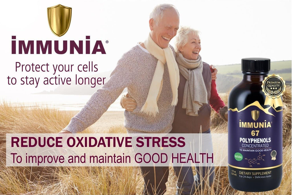 Immunia 67 Polyphenols - Elderberry Concentrate & Antioxidant Fruits. Premium Antioxidant Supplement with 67 Polyphenols (Anthocyanins, Quercetin, Resveratrol, etc.) 24-Day Supply per Bottle (3-Pack)