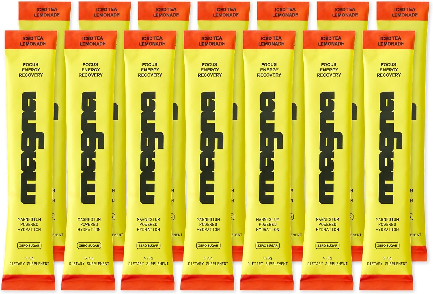 MAGNA Electrolyte Powder Drink Mix for Hydration, Energy & Focus Support with Magnesium L Threonate, Sodium, Potassium, Vitamin D, B6 & B12, Sugar Free, Tea Lemonade Flavor, 14 Servings