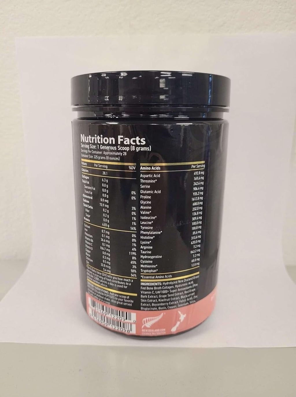 FREZZOR Collagen Peptides Powder, Fine Lines & Wrinkles, Hair & Nails, Supports Youthful Flexibility & Mobility, 100% New Zealand Hydrolyzed Beef Bone Collagen, Unflavored 450g 2 Jars