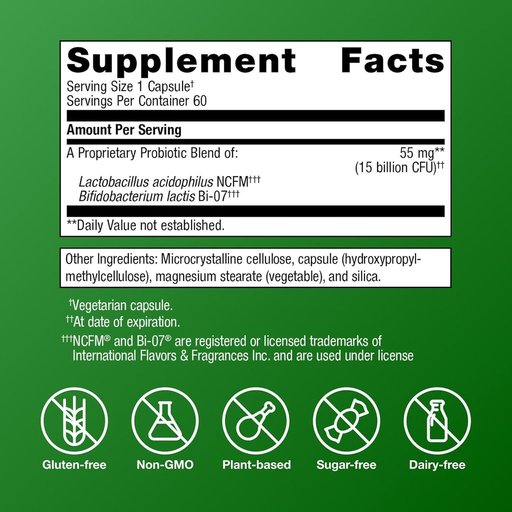Metagenics UltraFlora Balance Probiotic - Daily Gut Health Supplement* - Offers Digestive & Immune System Support* - Vegetarian, Non-GMO & Gluten-Free - 60 Capsules