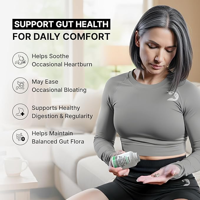 16 in 1 Slippery Elm Bark for Women & Men - Digestive Health & Leaky Gut Wellness Supplement - Probiotic, Psyllium Husk, Cascara, Magnesium & Marshmallow Root Complex - DGL Licorice Extract Capsules