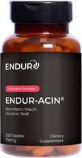 ENDUR-ACIN Niacin, Heart Health & Healthy Cholesterol Balance Supplement, Extended Release for Optimal Absorption, Gluten Free, 750mg (200 Tablets)