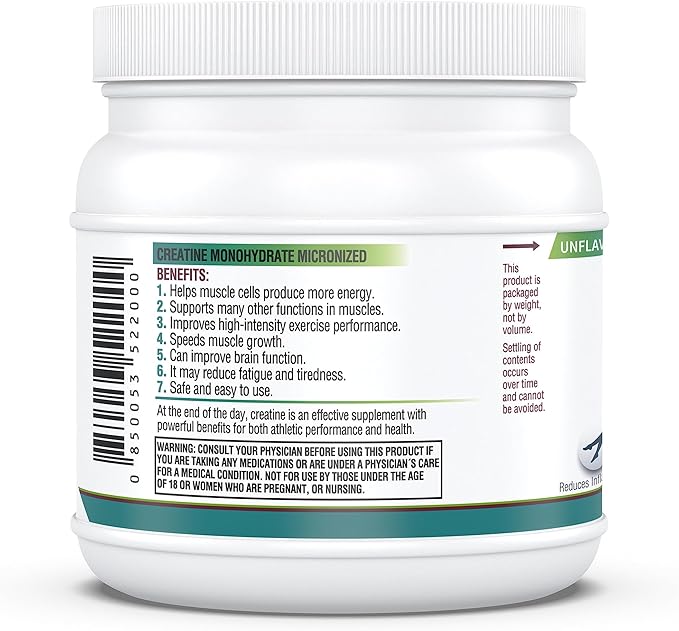 Kappa Nutrition Creatine Monohydrate Powder, Pure Amino Acid Formula, Supports Muscle Strength, Cellular Energy & Mental Focus* Gluten-Free, Keto, 2.25g per Scoop, 240 Servings, Net Wt. 1.32 LB (600g)