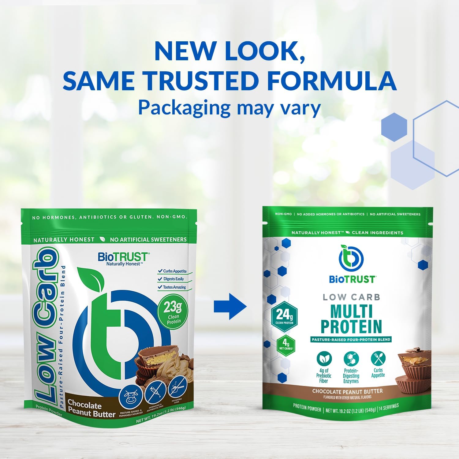 BioTrust Low Carb Protein Powder – Delicious Whey & Casein Blend from Grass-Fed Hormone Free Cows – Non GMO, Gluten Free (Chocolate Peanut Butter)