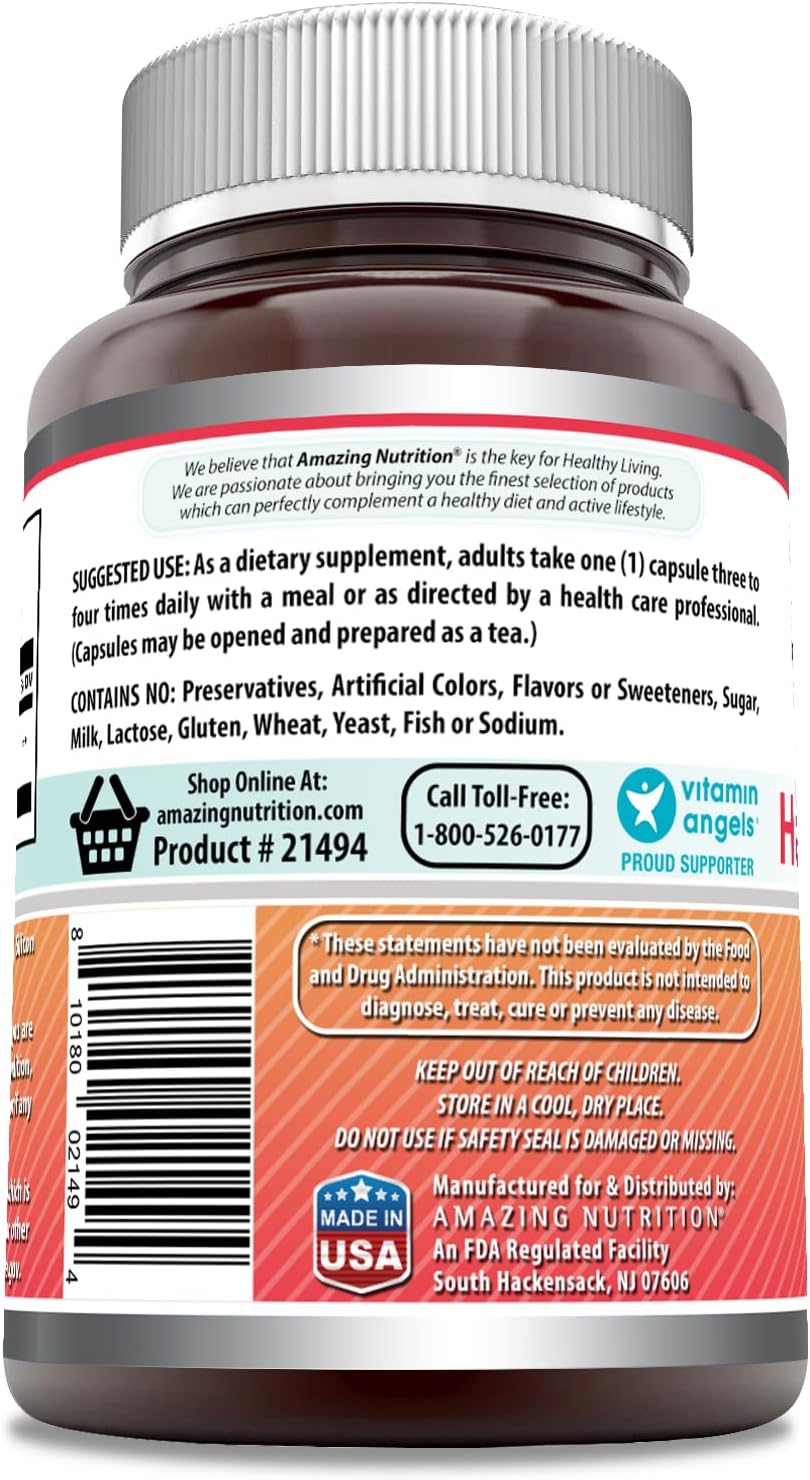 Amazing Formulas Hawthorn Berries Supplement | 565 Mg Per Serving | 120 Capsules | Non-GMO | Gluten Free | Made in USA