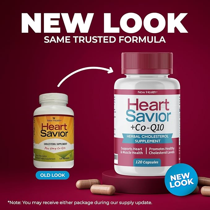 Natural Supplement with CoQ10, Red Yeast Rice, Niacin, Policosanol and Guggul. The Natural Way. by New Health Plus 60 MG Co-Q10 (120 caps)