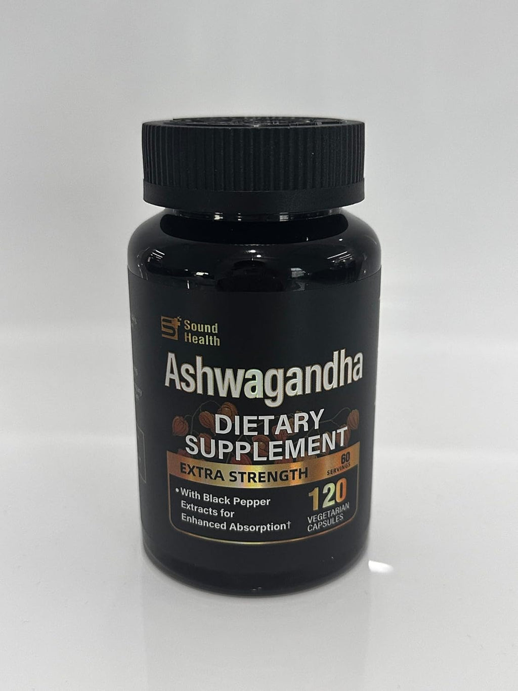 SoundHealth Organic Ashwagandha Capsules Supplement - 240 Capsules (120 Servings)