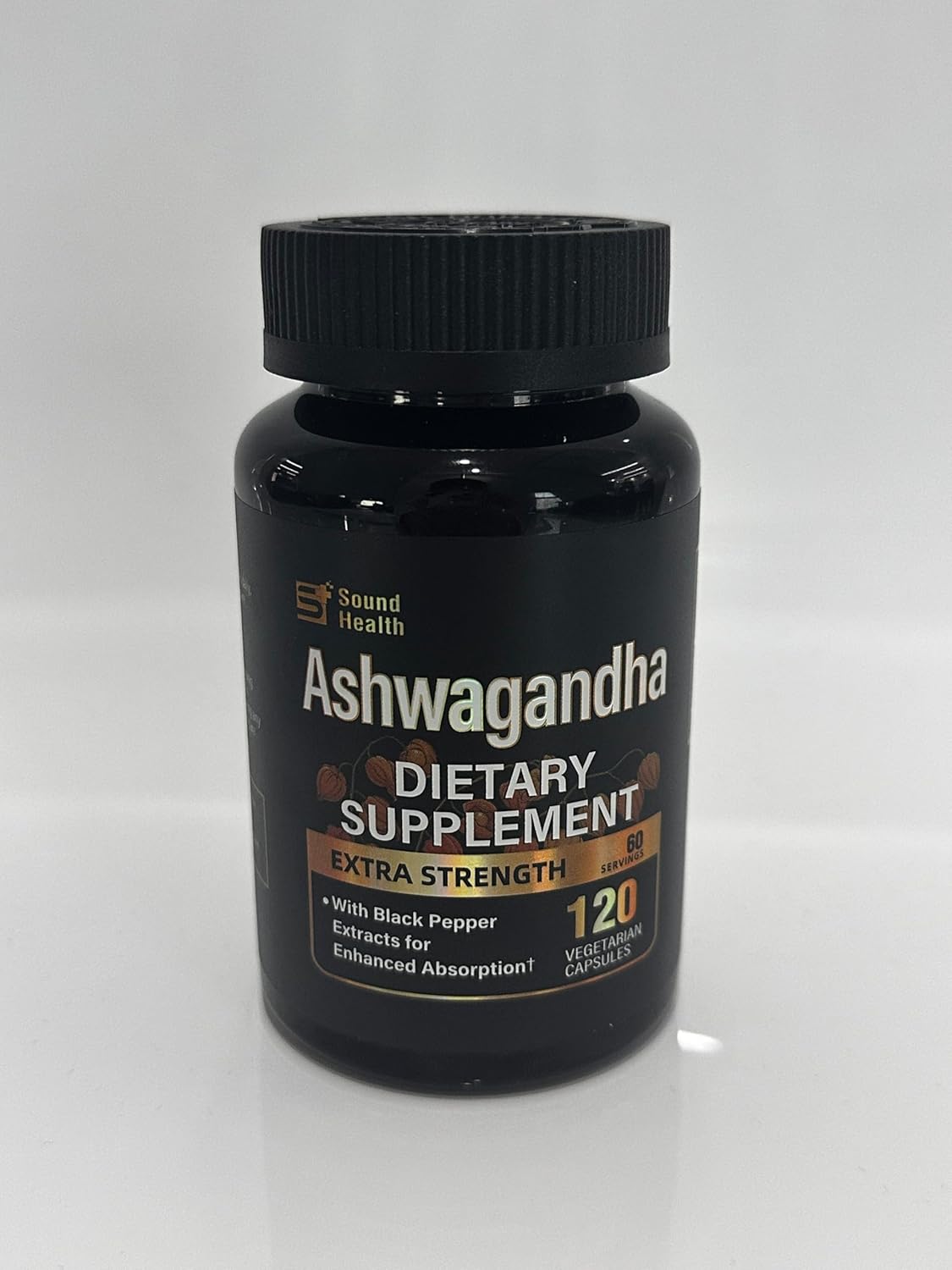 SoundHealth Organic Ashwagandha Capsules Supplement - 240 Capsules (120 Servings)