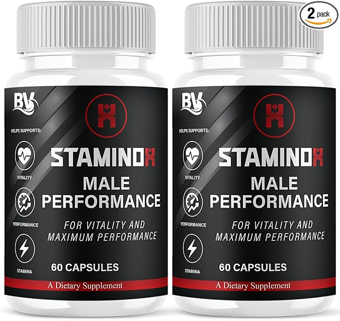 BLUE VIBE Staminox Premium Wellness and Advanced Health Management Supplement Pills, Staminox Maximum Strength Advanced Daily Health Support and Overall Wellness Supplement (2 Pack- 120 Capsules)