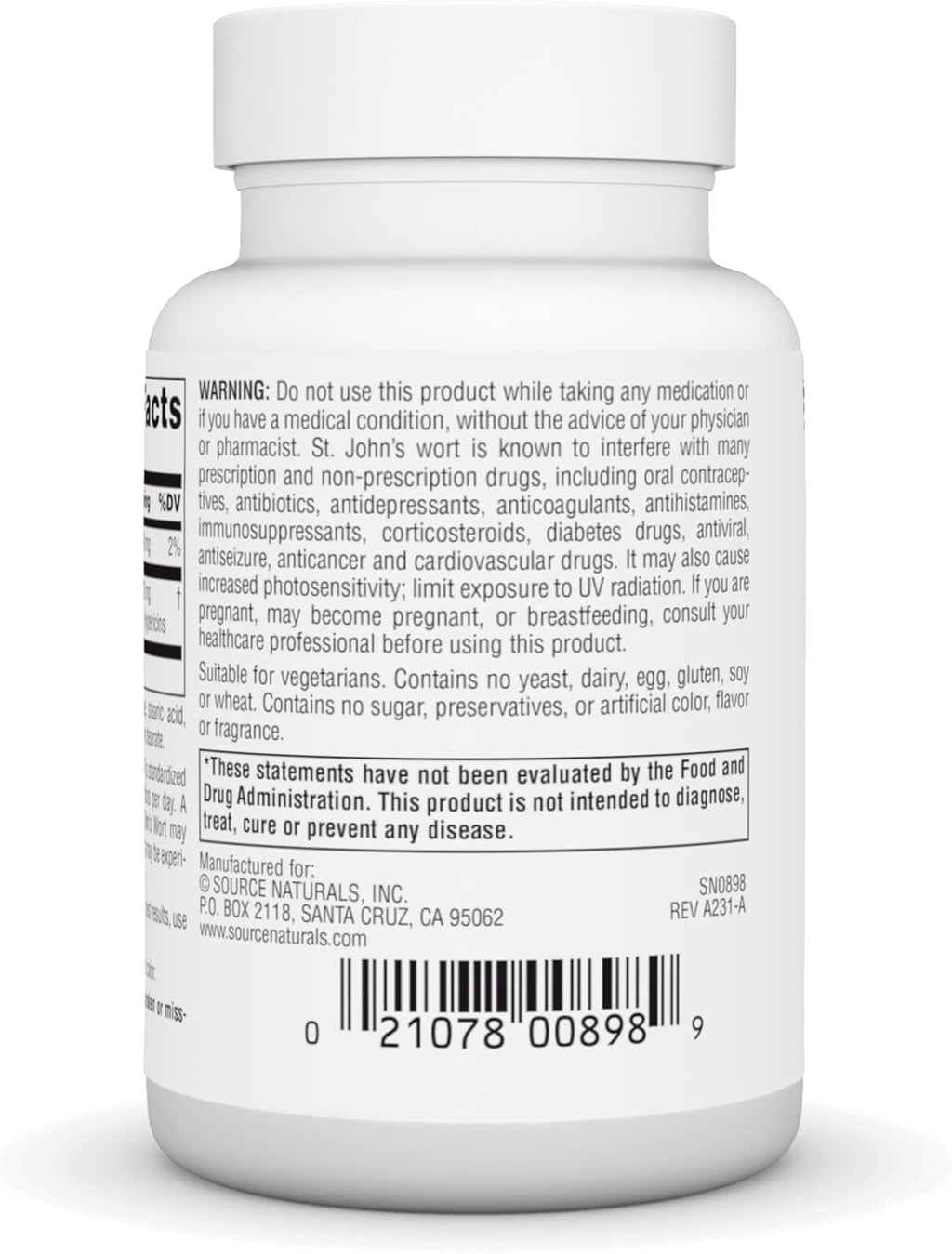 Source Naturals St. Johns Wort Extract 300 mg Supports a Positive Mental Outlook - 120 Tablets