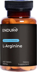 Endur L-Arginine, Healthy Blood Flow & Heart Function Supplement, Supports Exercise Performance & Immune Health, Gluten Free, 350mg (400 Tablets)
