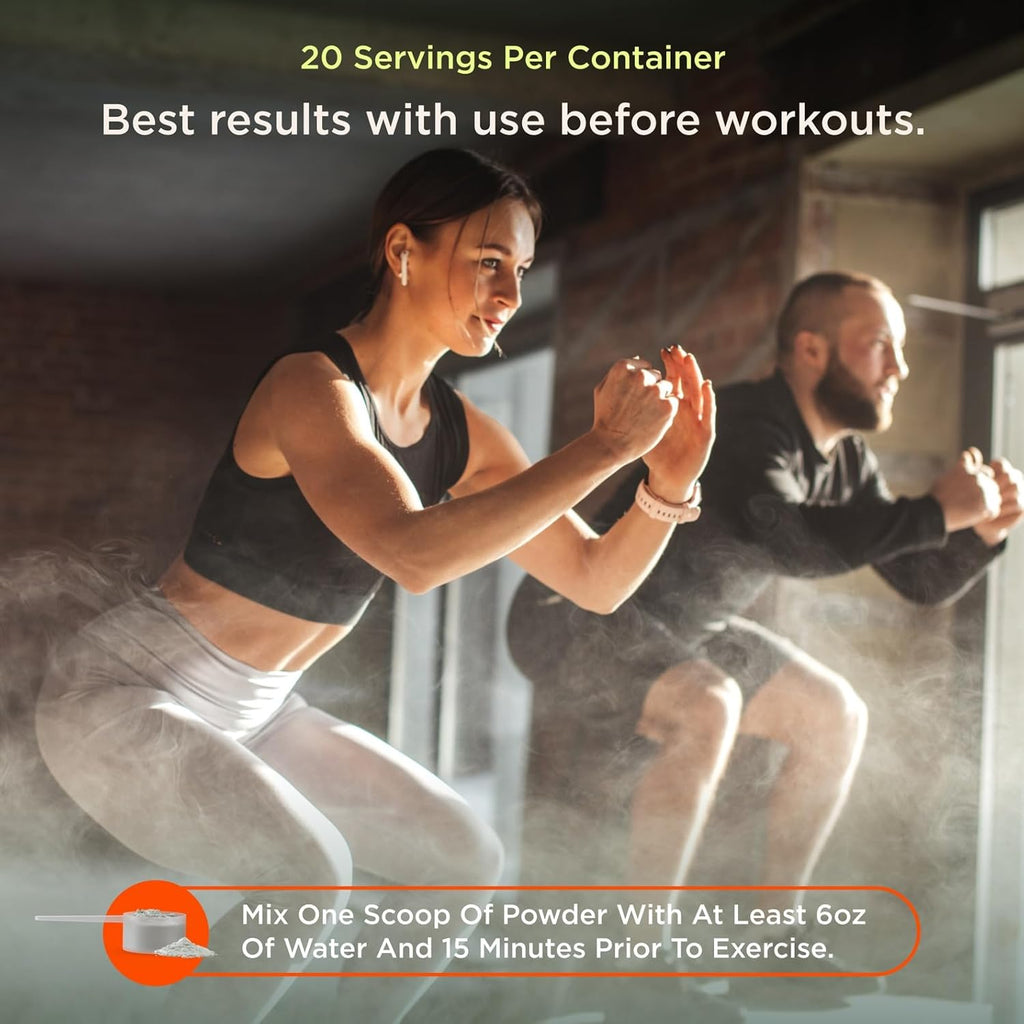 Genius Pre Workout Powder, Sour Apple - All-Natural Nootropic Pre-Workout & Caffeine-Free Nitric Oxide Booster Supplement with Beta Alanine & Alpha GPC - No Artificial Flavors, Sweeteners, or Dyes