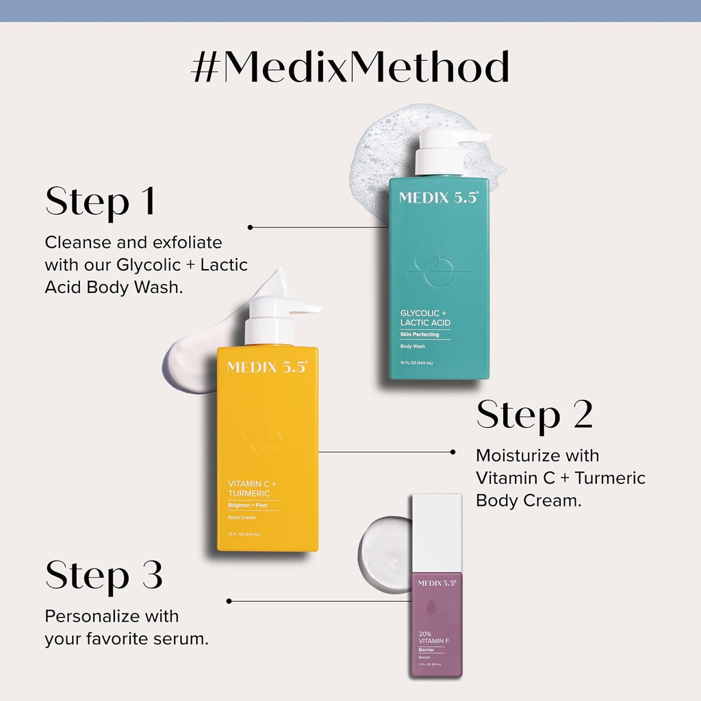 Medix 5.5 Vitamin C Cream Face Lotion & Body Lotion Moisturizer | Anti Aging Skin Care Firming & Brightening Cream Diminishes The Look Of Uneven Skin Tone, Age Spots, & Sun Damaged Dry Skin, (2-Pack)
