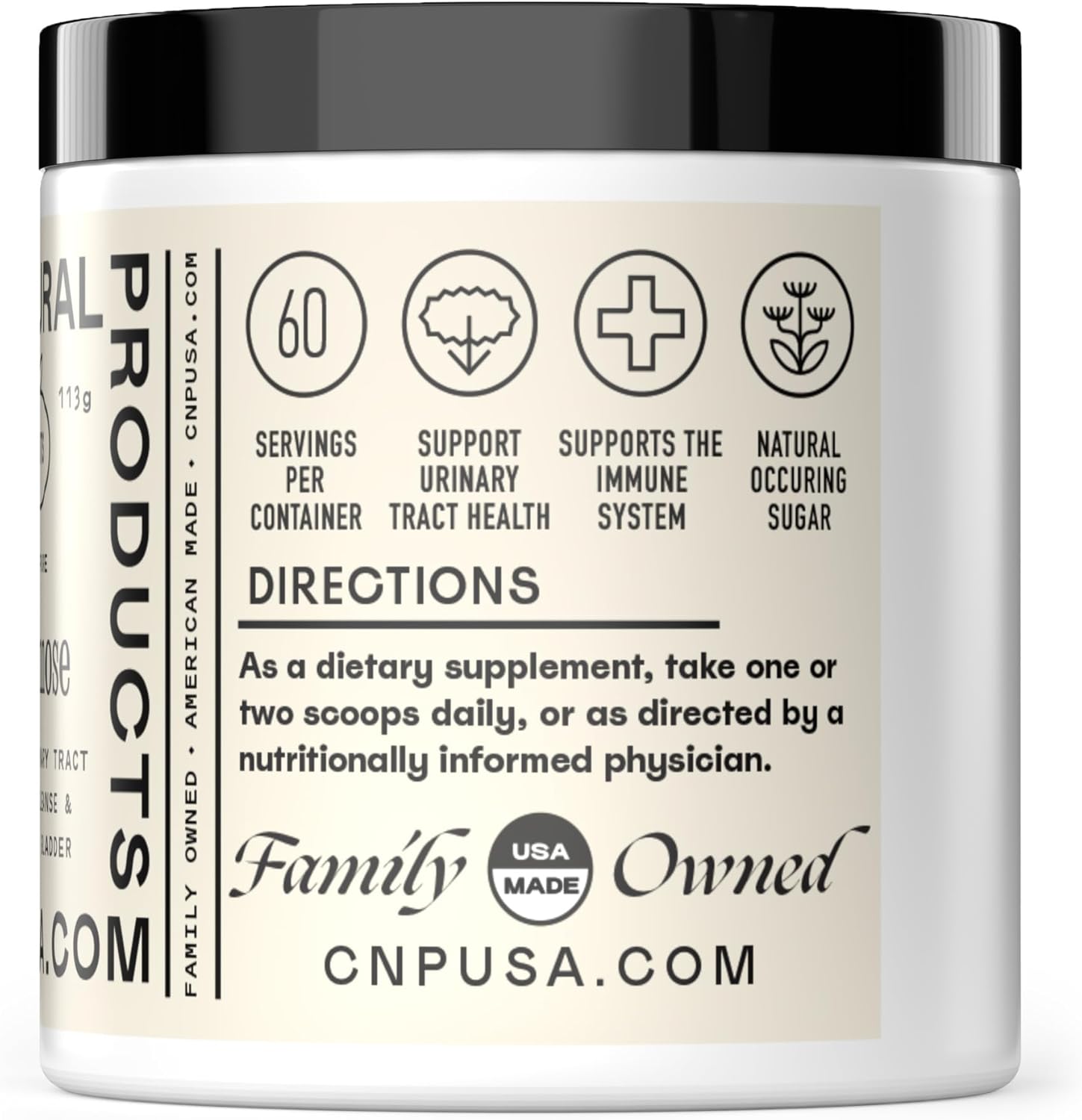 Pure D-Mannose Powder Supplement - D-Mannose 4oz (113g) About 60 Servings for UTI, Natural Bladder, & Urinary Tract Health