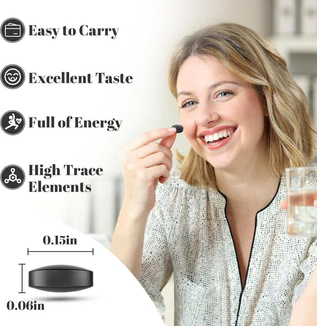 30,000 MG Shilajit Tablets, 100% Shilajit Pure Himalayan Organic, Shilajit for Men and Women Rich in Fulvic Acid & 85+ Trace Minerals, Shilajit Supplement for Energy & Immune System, 180 Count