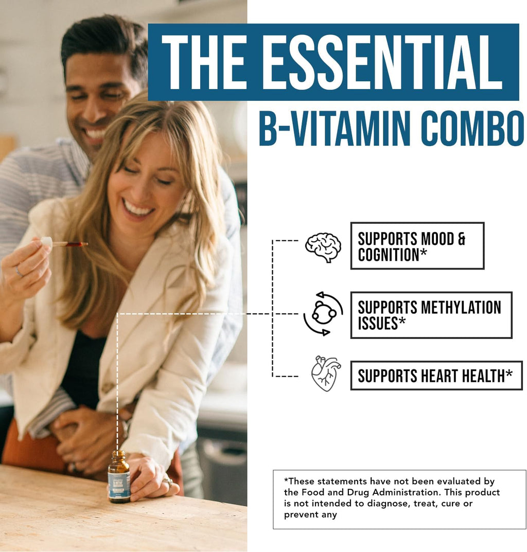 Organic Methyl Folate 1000 mcg + Methyl B12 Cofactor (300 Servings) – Metabolically Active 5-MTHF Form, Organic Berry Flavor, Liquid Sublingual Form – Mood, Cognition, Methylation, Pregnancy (1oz)