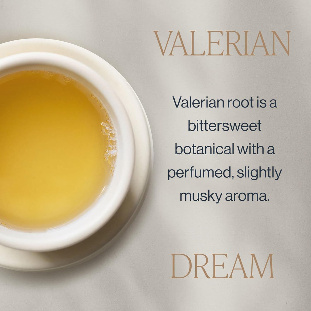 Rishi Tea Valerian Dream Herbal Tea - Organic Sachet Bags, Caffeine Free, Calming Botanical Blend with Valerian Root - 15 Count (Pack of 6)