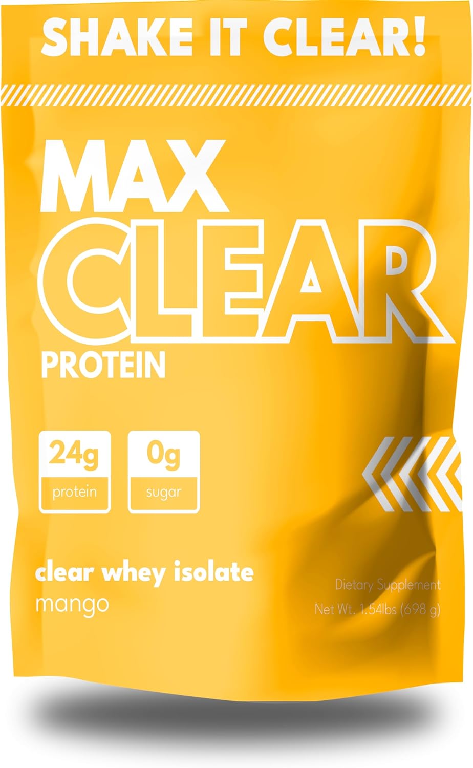 Max Clear Protein | 24g Protein | Clear Whey Isolate | Promotes Muscle Growth, Strength and Recovery (Mango)