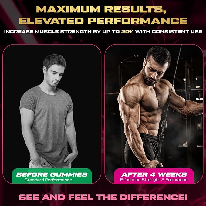 Creatine Monohydrate Gummies for Men & Women, 9000MG Creatine Gummies Sugar Free with L-Taurine, BCAA 2:1, B12 B6 for Boost Strength, Focus & Endurance, Vegan, Non-GMO, Raspberry 120pcs