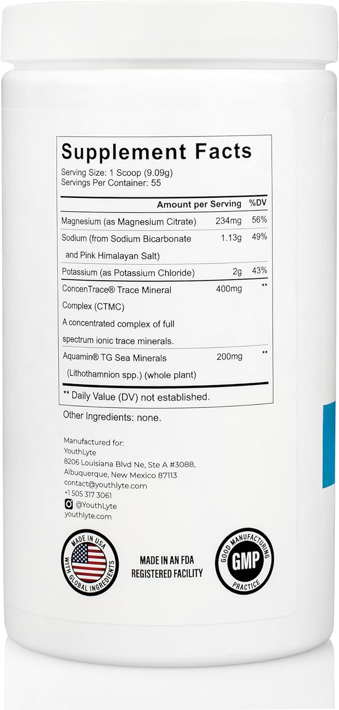 Fasting Electrolytes, 55 Servings, Sugar Free, Keto Friendly, with Magnesium, Sodium, Potassium, Unflavored