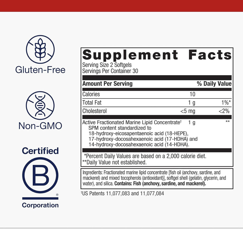 Metagenics SPM Active - Specialized Pro-Resolving Mediators from Marine Oils - Supports Normal Inflammatory Response, Tissue Health, Joint Comfort, Immune Health - Non-GMO & Gluten-Free - 60 Softgels