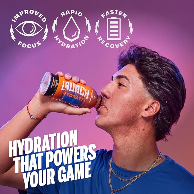 Sports Drink: Orange Flavor - 16.9 Oz (12 Pack), Energy Drink + Hydration, Real Cane Sugar, Electrolytes, Cognizin for Focus, Vitamin B12 Energy Boost, L-Glutamine Hydration Formula, No Artificial Sweeteners, Colors, or High Fructose Corn Syrup – Trust...