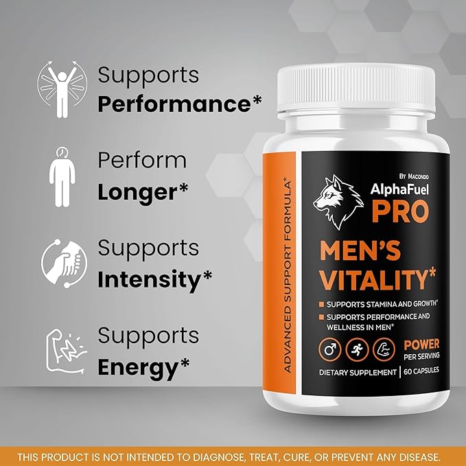 (5 Pack) Alpha Fuel Pro - AlphaFuel Pro Supplement Natural Support Capsules, AlphaFuelPro Vitamin Advanced Formula, Premium Multivitamin Overall Health Wellness - 300 Capsules for 5 Months
