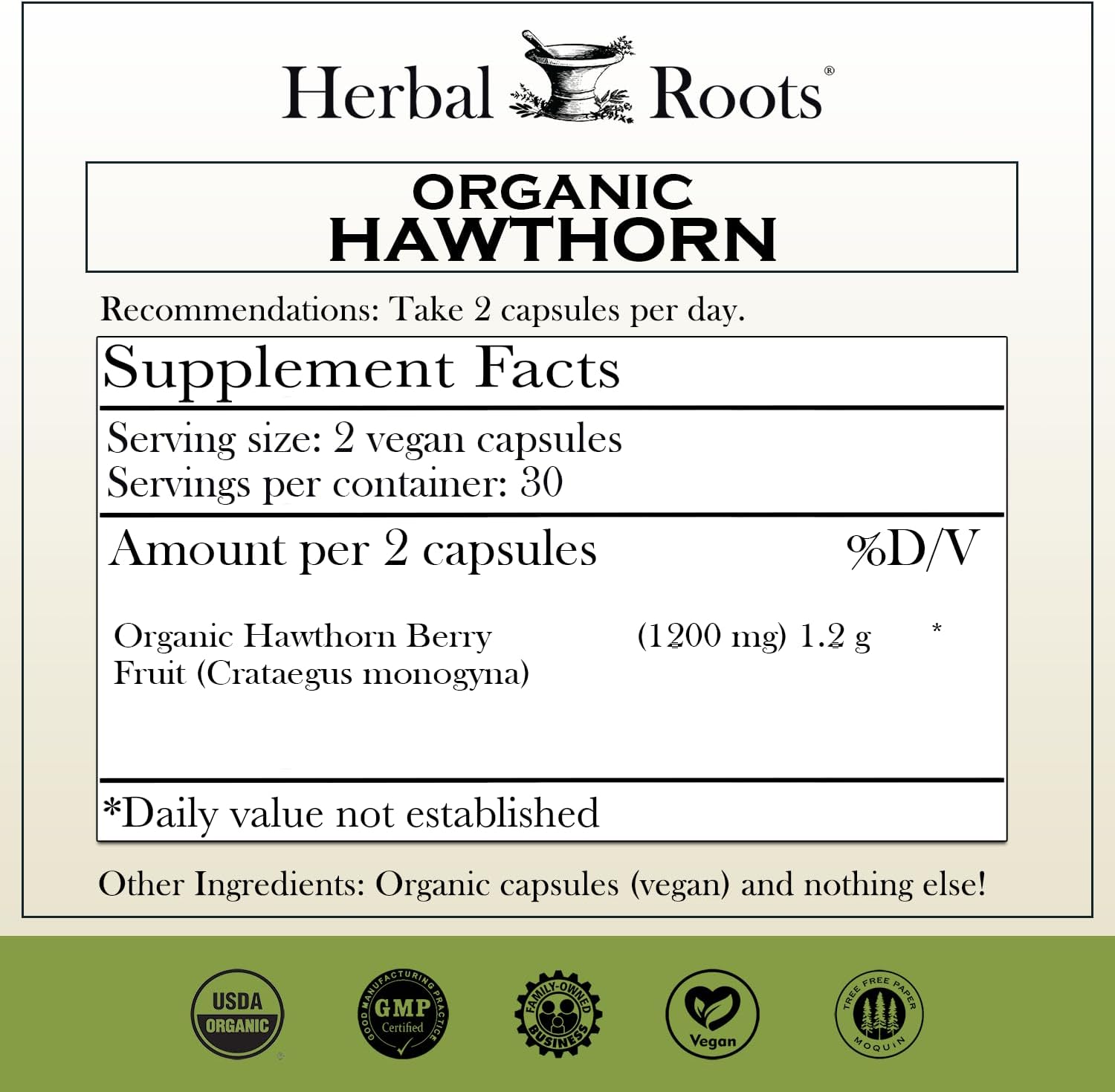 Herbal Roots Certified Organic Heart Health Trio, Hawthorn, Ceylon Cinnamon, Beetroot Herbal Supplements