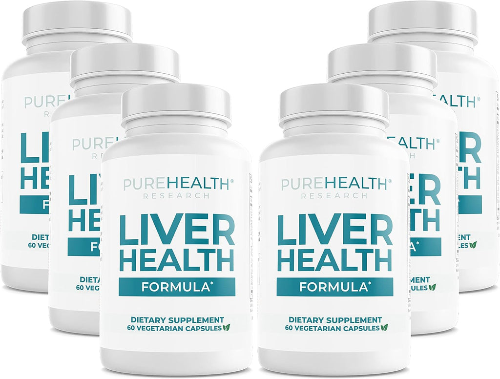 PUREHEALTH RESEARCH Liver Health Detox and Cleanse Supplement for Fatty Liver - Liver Support Supplements for Women & Men - Blend with Artichoke Extract, Milk Thistle and Dandelion - 360 Capsules