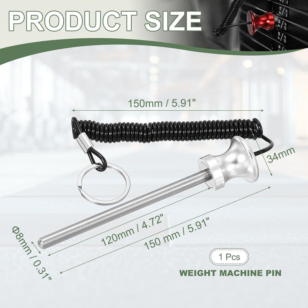 Weight Stack Pin, Weight Gym Pin Strength Training Equipment Replacement with Pull Rope for Home Gym Club