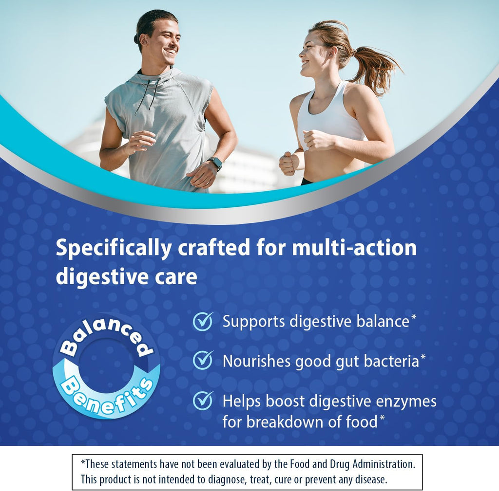 Florastor Prebiotic and Probiotic Gummies, Digestive and Metabolic Support Probiotic Blend for Multi-Action Digestive Health Care, with Vitamin B12, 56 Gummies