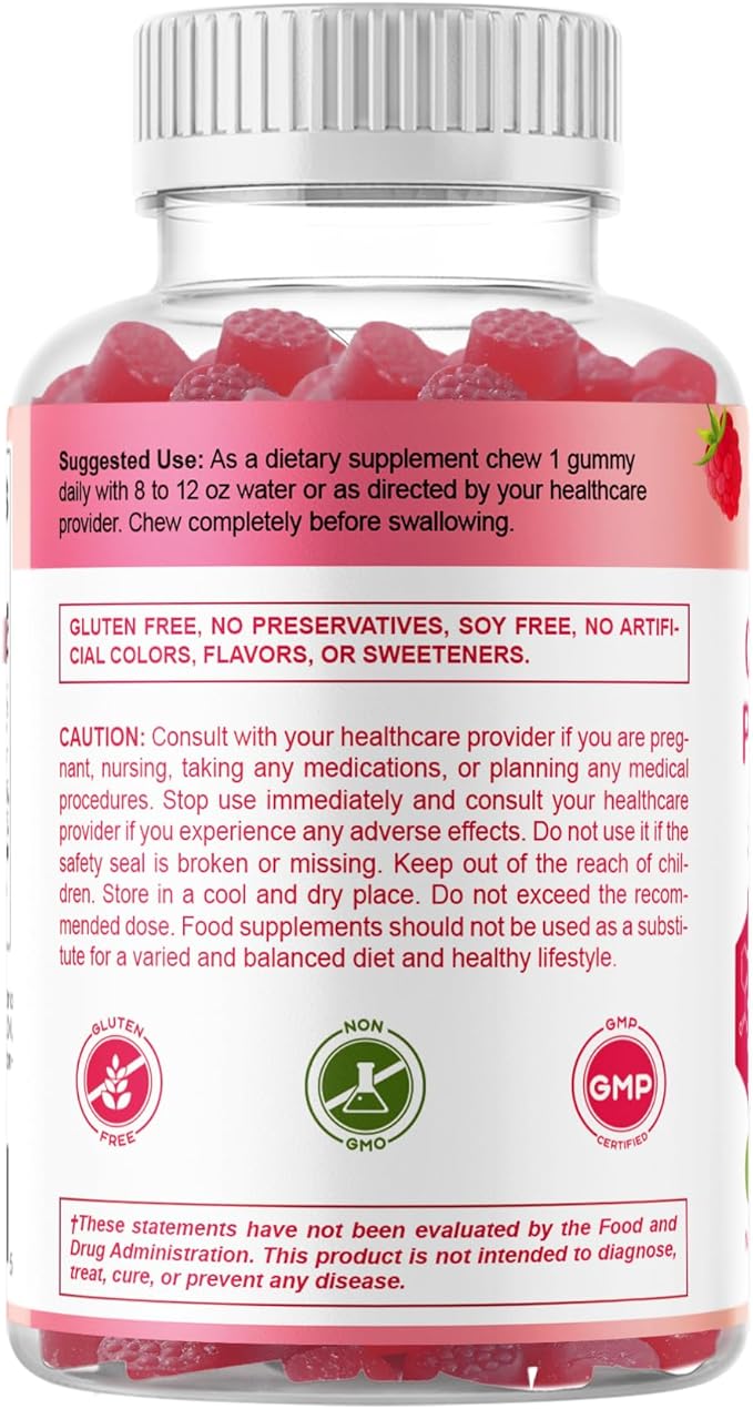 Vitamatic Chromium Picolinate 1000 mcg - 90 Gummies - High Potency Chromium - Raspberry Flavor
