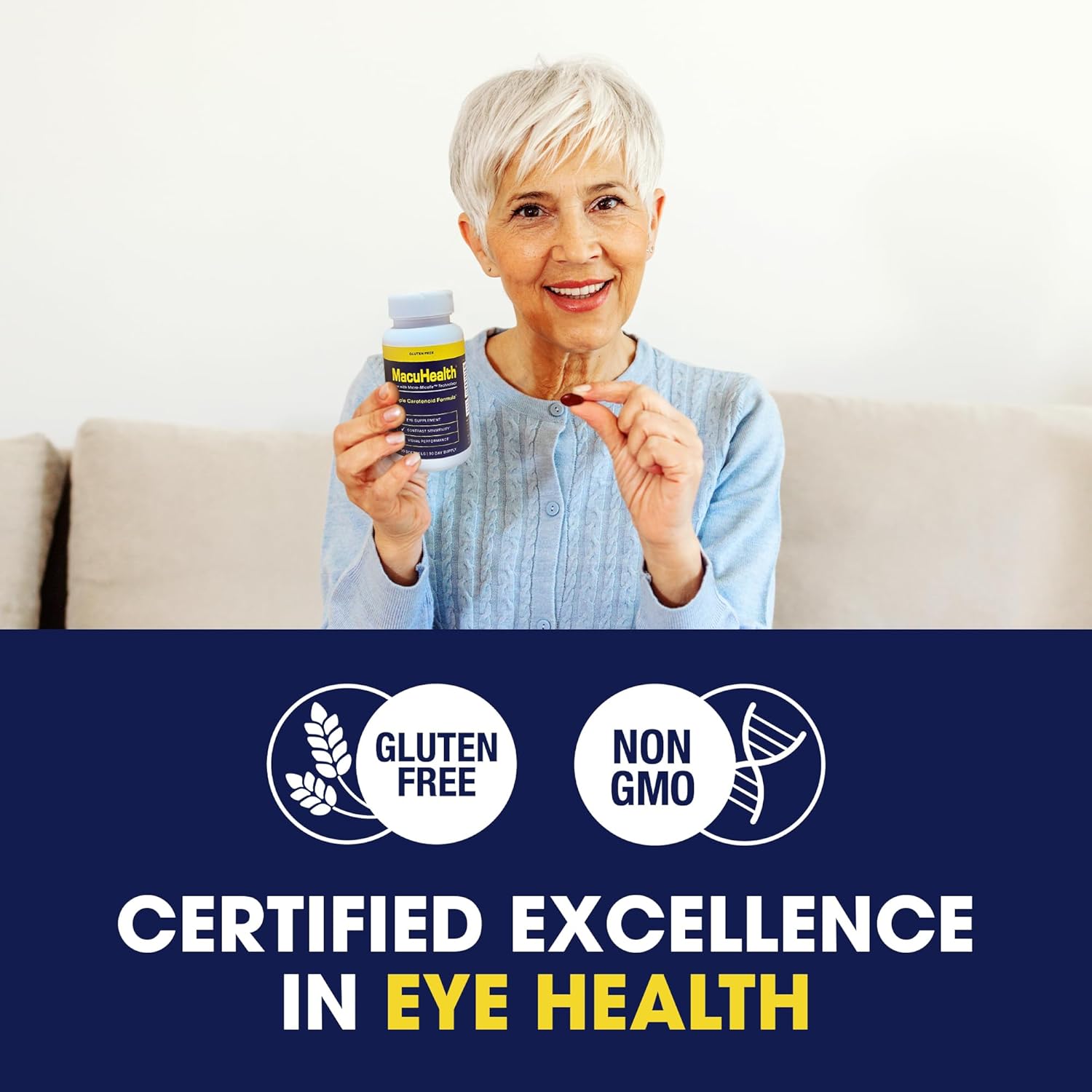 Macuhealth Triple Carotenoid Formula - Eye Vitamins for Adults - 90 Softgels, 3 Month Supply