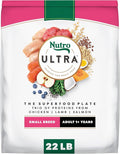Nutro Ultra Adult Small Breed Dry Dog Food, Chicken, Lamb and Salmon Protein Trio, 22 lb Bag