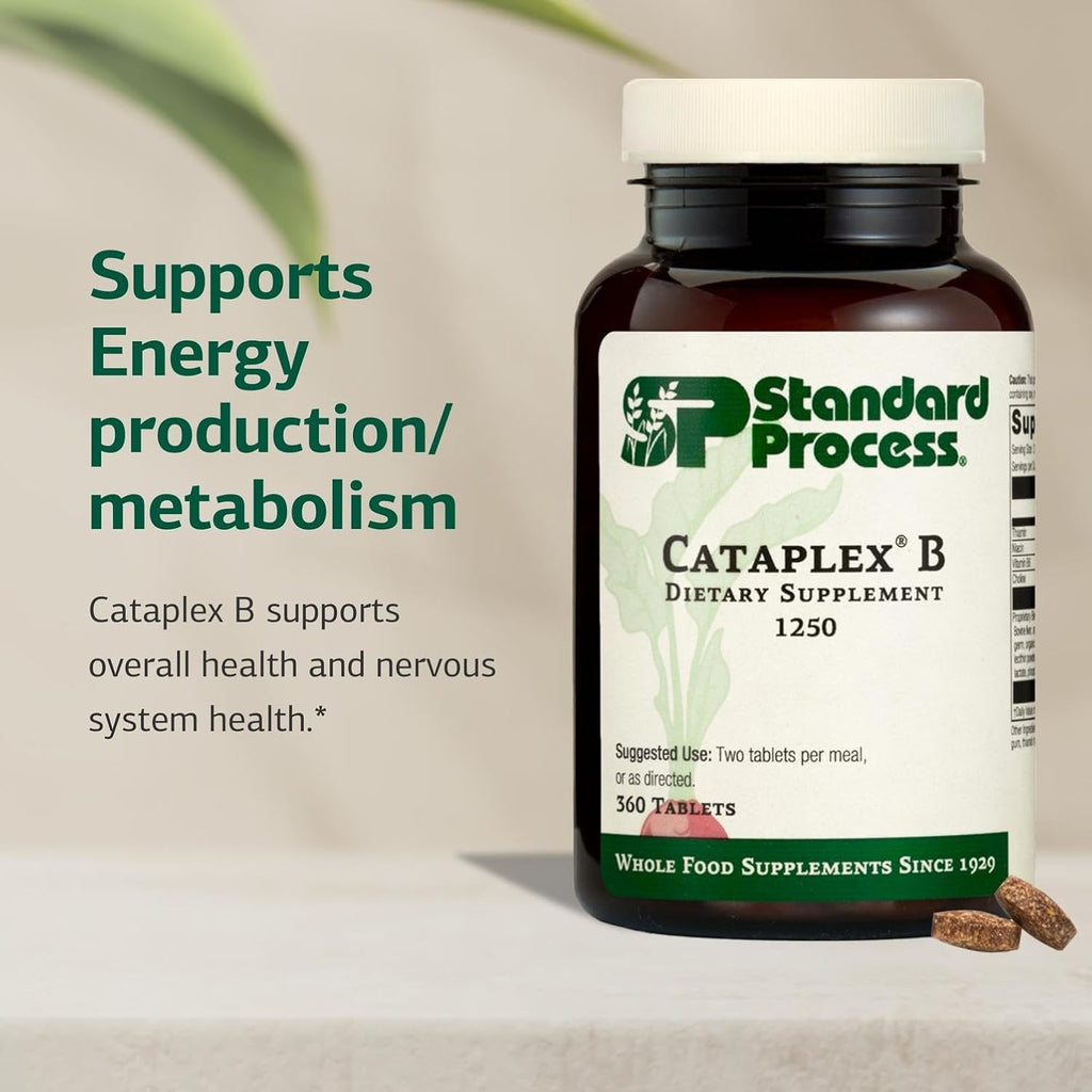 Standard Process Cataplex B - Whole Food Formula with Niacin, Vitamin B6, Thiamine, and Inositol for Heart Health, Metabolism, and Cholesterol Maintenance - 360 Tablets